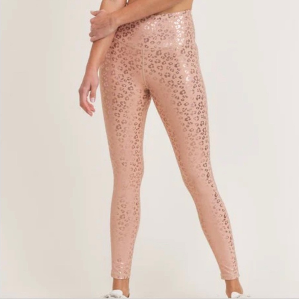 Mono B Leopard Print Shimmer Leggings